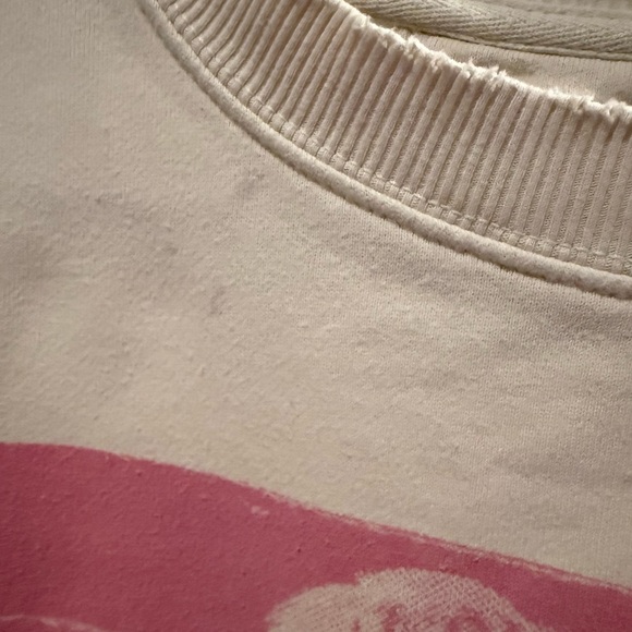 Blondie Live Cream Pink Sweatshirt Band Graphic Crewneck Pullover Y2K Rocker - Picture 3 of 3